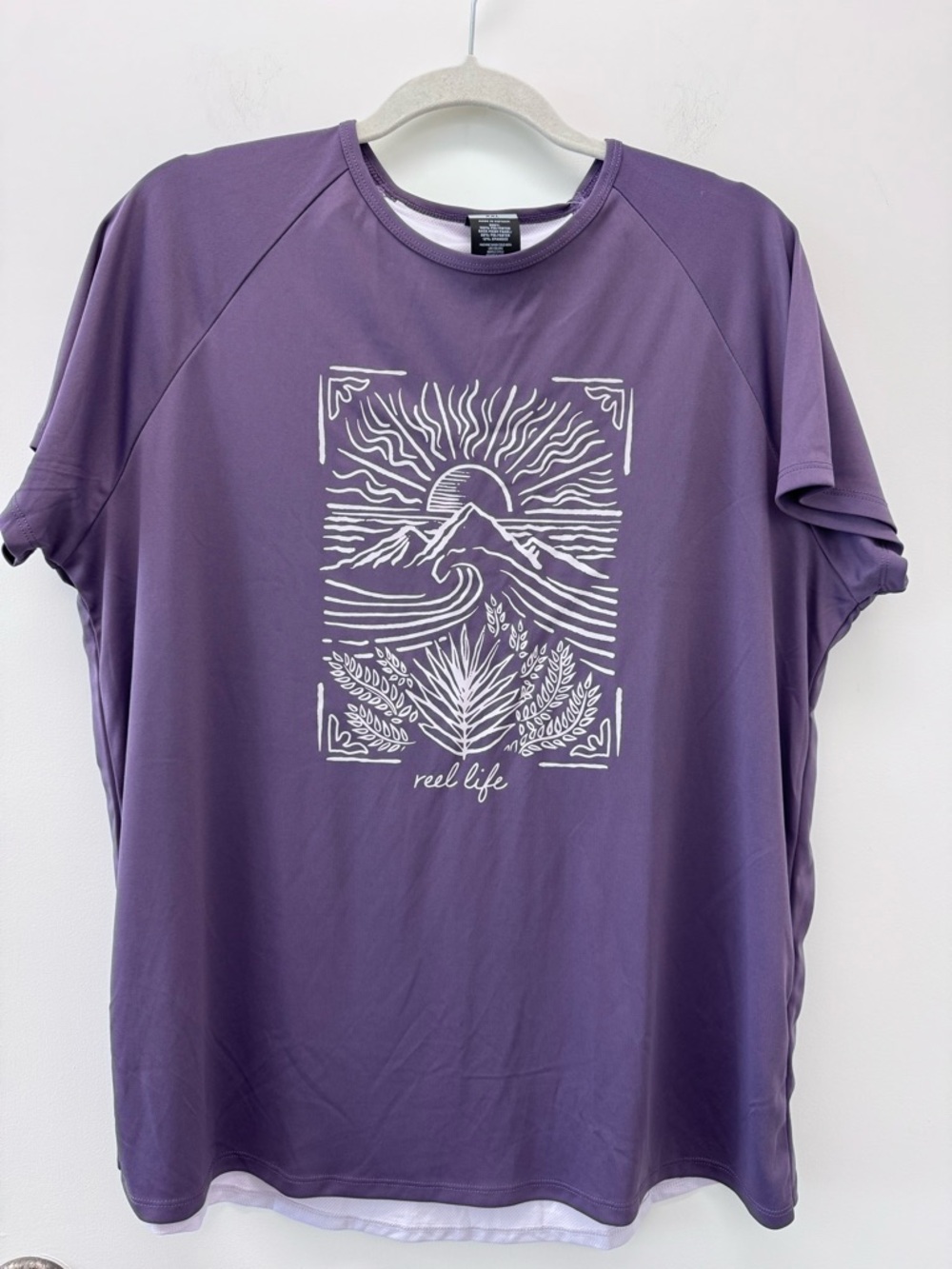 Reel Life Women's Short-Sleeve Graphic Tee — Purple